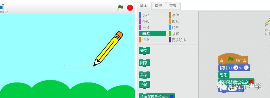 scratch美术课—画正方形