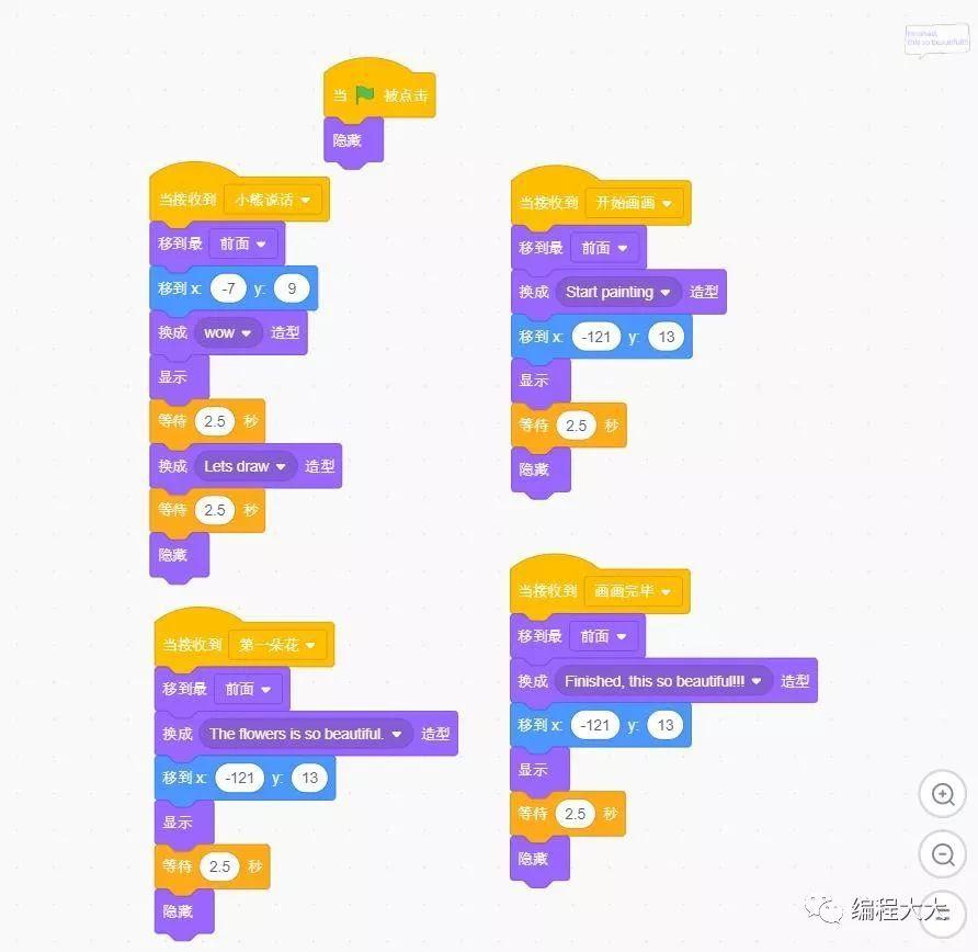 scratch少儿编程一小熊画画