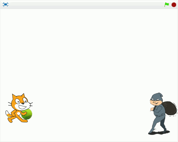 【scratch游戏制作案例及教程】猫狗大战（抓小偷）-少儿编程网