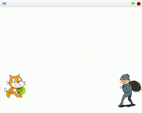【scratch游戏制作案例及教程】猫狗大战（抓小偷）-少儿编程网