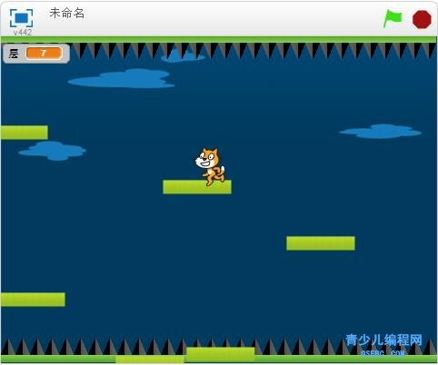 Scratch简单游戏制作-勇士就下100层