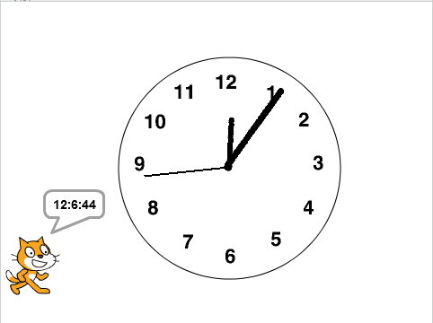 脑洞大开如何使用scratch制作时钟