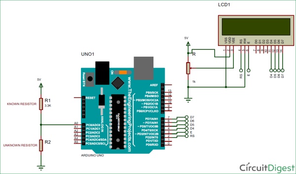 使用Arduino开发板自制简易欧姆表 使用Arduino开发板自制简易欧姆表