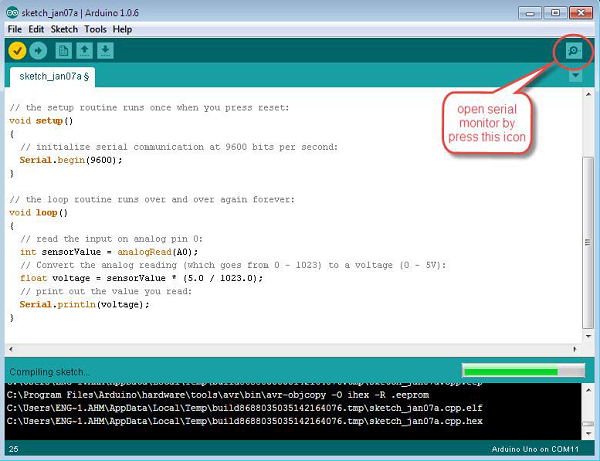 Arduino 读取模拟电压