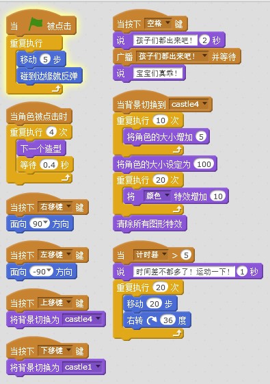 《龙的城堡》儿童学编程Scratch2之“事件”讲解 《龙的城堡》儿童学编程Scratch2之“事件”讲解