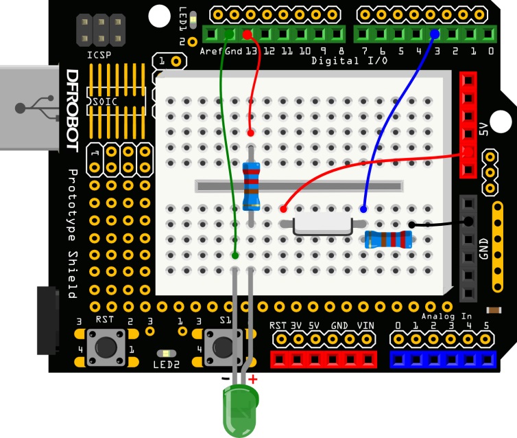 Arduino教程 Lesson 9 -- 震动探测