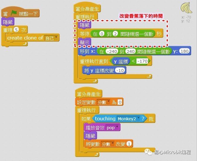 Scratch课程：猴子接香蕉