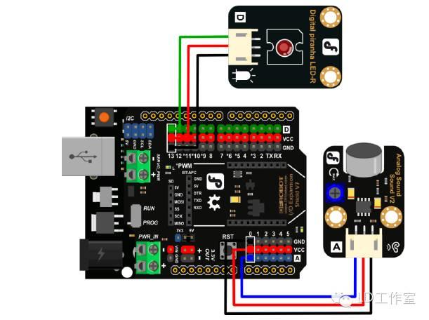 Arduino中级教程 项目四 声控灯