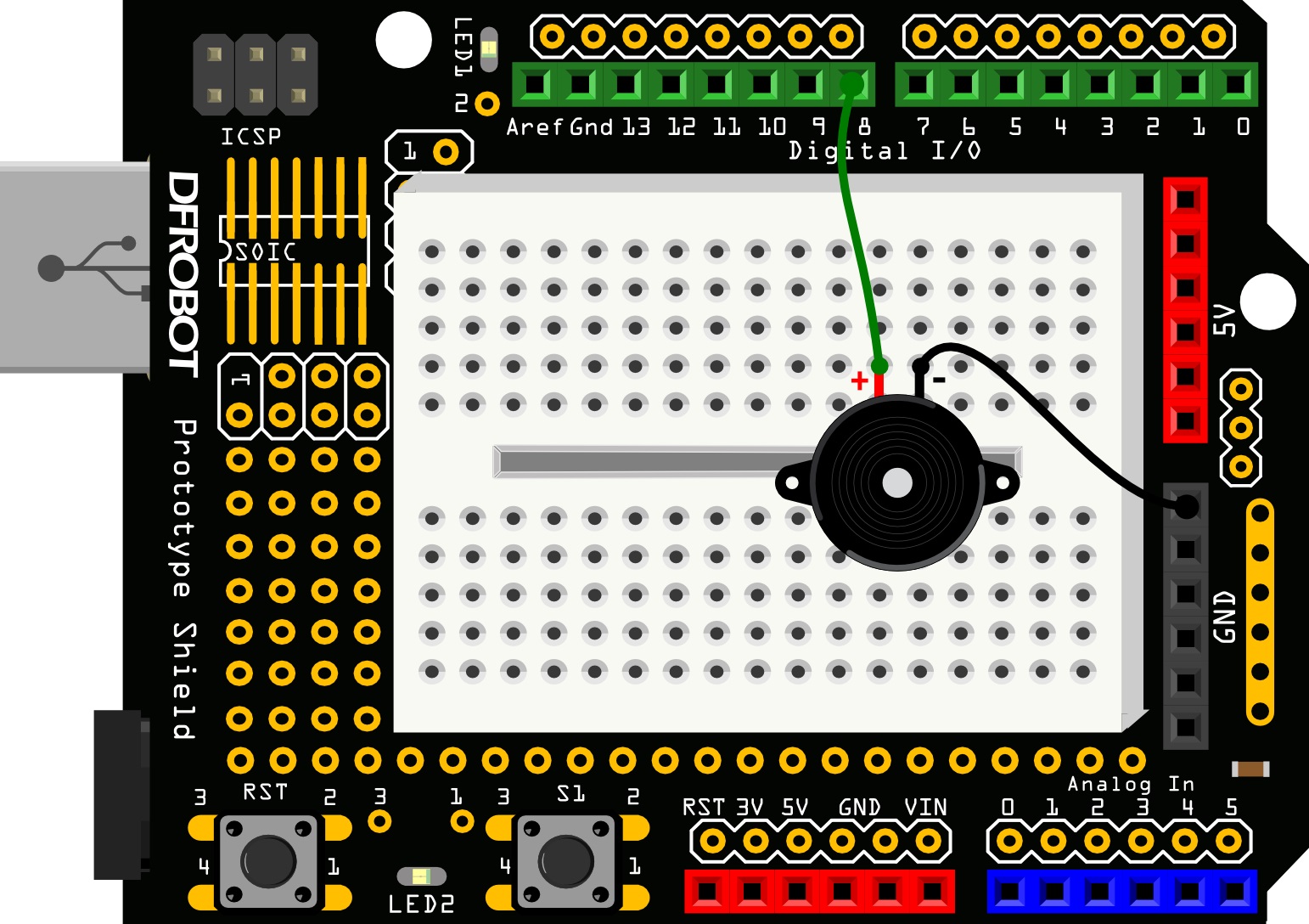 Arduino教程 Lesson 7 -- 报警器