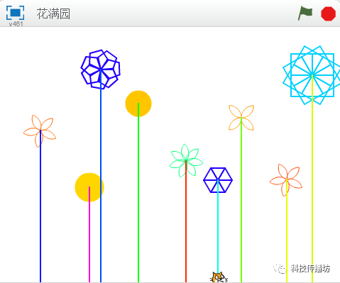 Scratch艺术编程 5：“花满园”之再谈函数