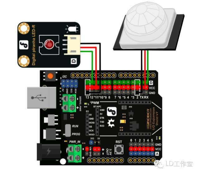 Arduino中级教程 项目二 感应灯