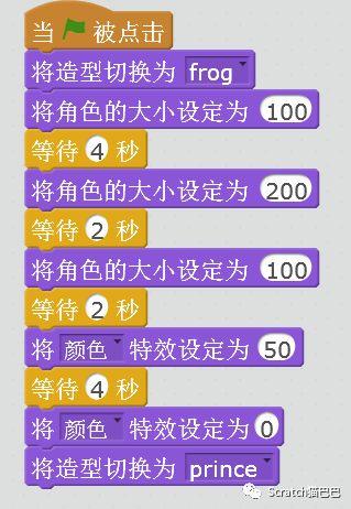 Scratch入门课程：第四课《青蛙变王子》