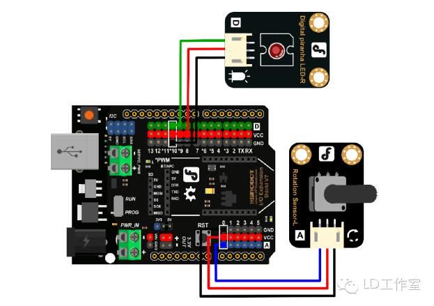 Arduino中级教程 项目六 灯光调节器
