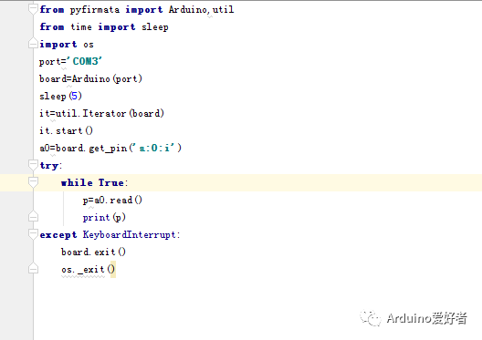 Python遇上Arduino之电位计