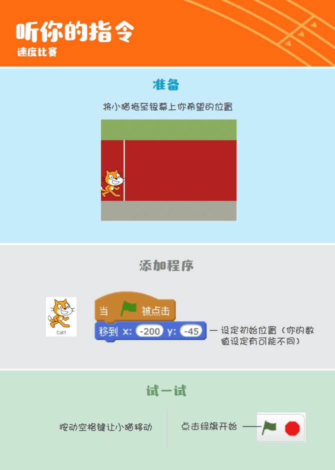少儿编程 教程丨Scratch编程趣味卡 - 4.速度比赛