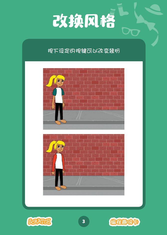 少儿编程 教程丨Scratch编程趣味卡 - 6.换装游戏