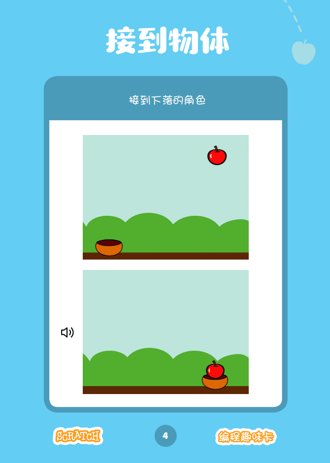 少儿编程 教程丨Scratch编程趣味卡 - 10.接物游戏