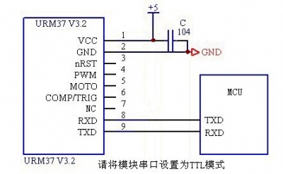 Arduino超声波传感器-URM37V3.2超声波测距传感器