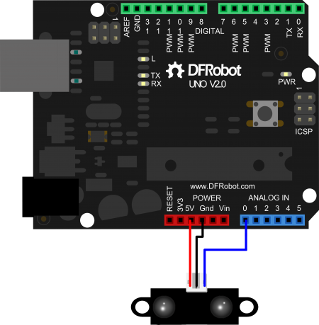 Arduino红外传感器-Sharp GP2Y0A21 红外测距传感器(10~80cm)