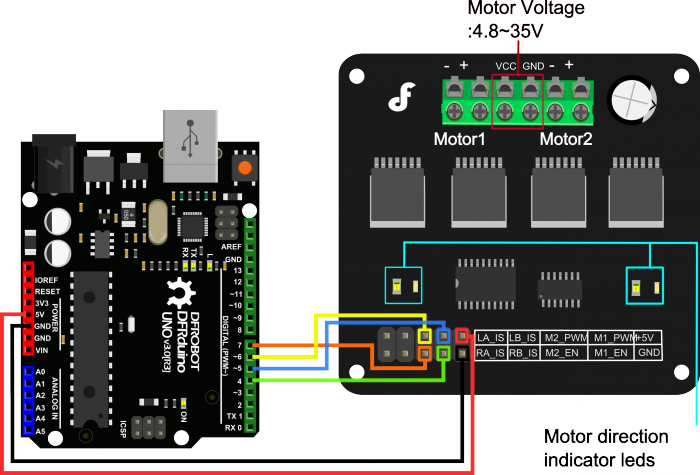 Arduino直流电机驱动-双路15A大功率电机驱动 Lite