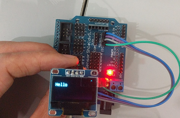 arduino OLED测试（0.96寸OLED 12864显示屏IIC接口）