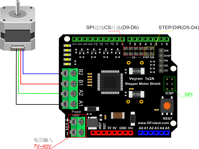 Arduino步进电机驱动-步进电机驱动扩展板（TMC260)