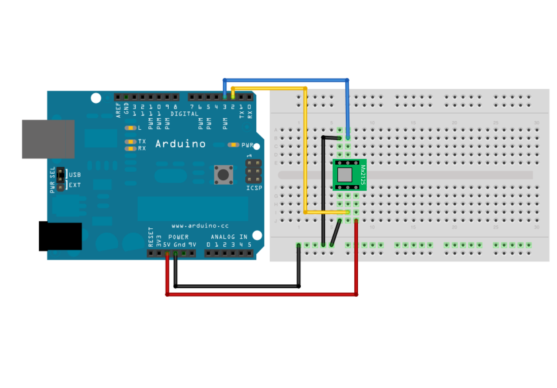 Arduino内置教程-传感器-Memsic2125