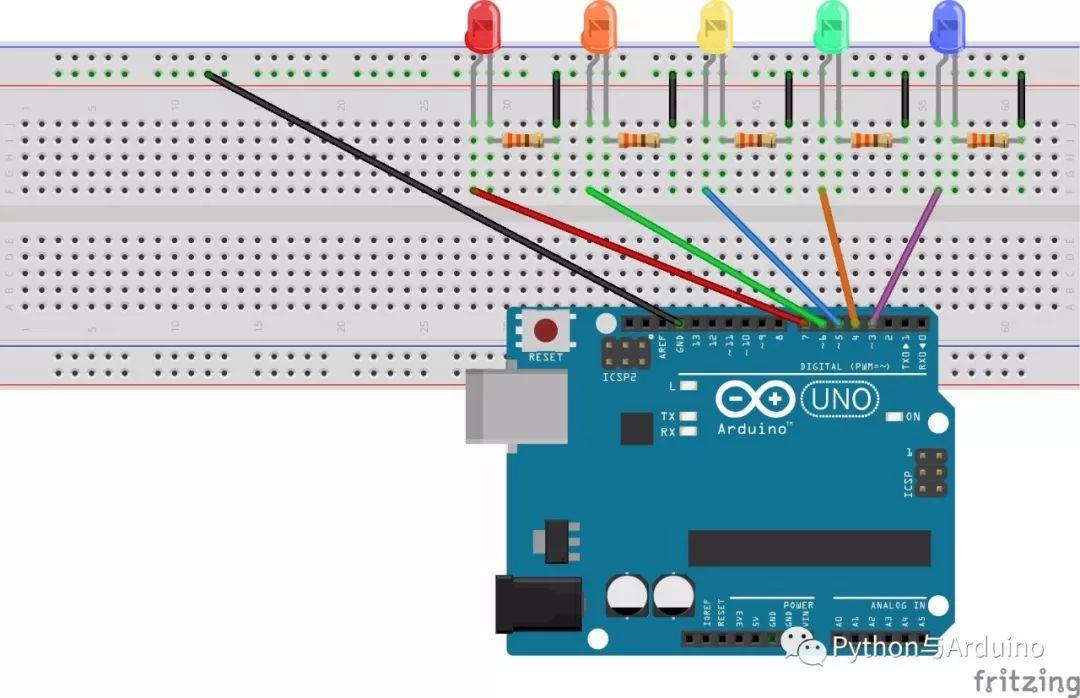 arduino从零开始（3）电子元件与LED流水灯