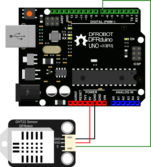 Arduino温度湿度传感器-高精度DHT22温湿度传感器