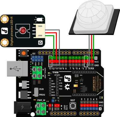 Arduino红外传感器-数字人体红外热释电运动传感器