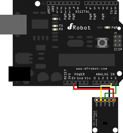 Arduino光线传感器-BH1750数字环境光传感器