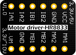 Arduino直流电机驱动-Motor driver-HR8833 双路直流电机驱动模块