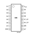 Arduino+两块74HC595 驱动四位数码管显示模块