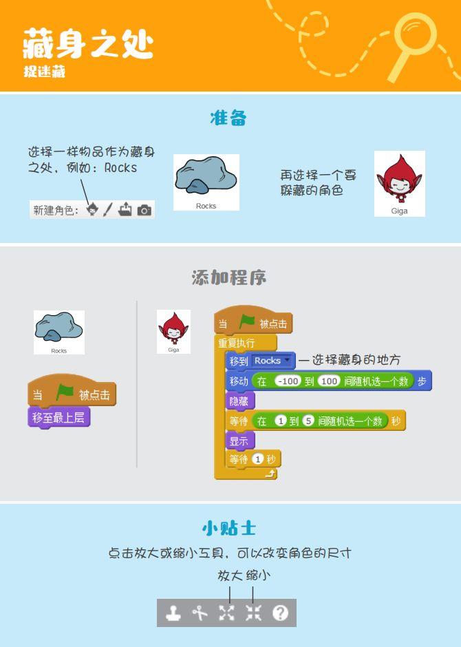 ▷Scratch课堂丨【编程趣味卡5】抓迷藏