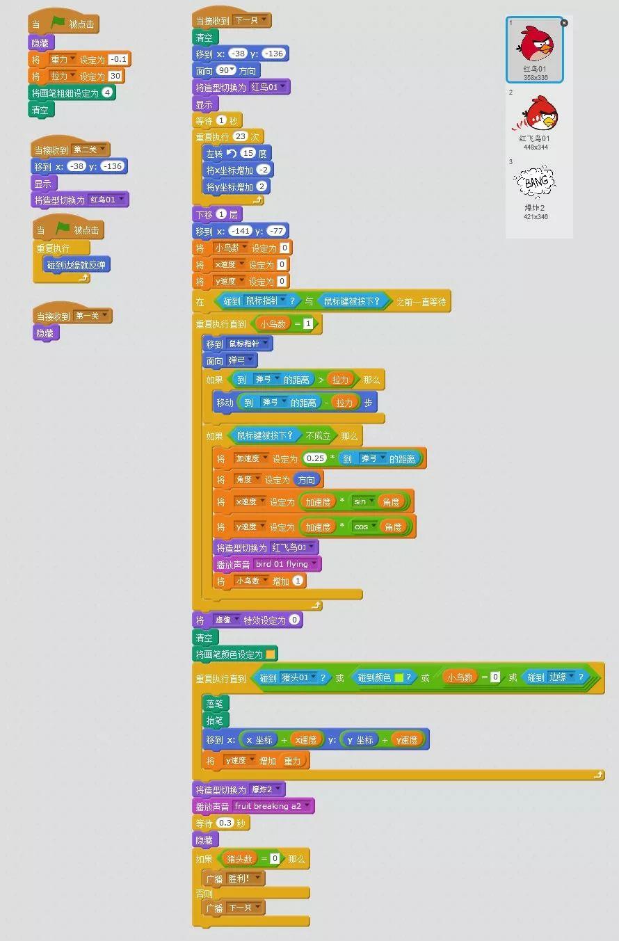 【scratch课堂】游戏-愤怒的小鸟