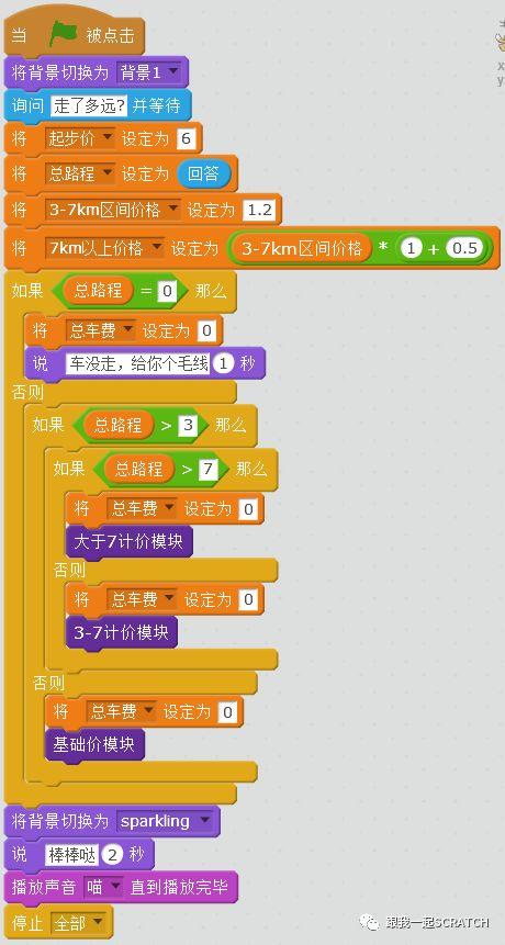 Scratch视频教程第一七四课 出租车收费系统