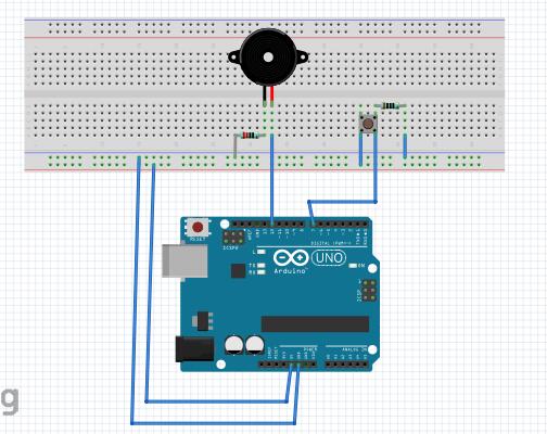 Arduino小车-按键启动和蜂鸣器报警实验