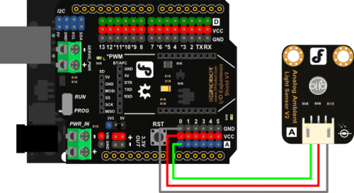 Arduino光线传感器-模拟环境光线传感器