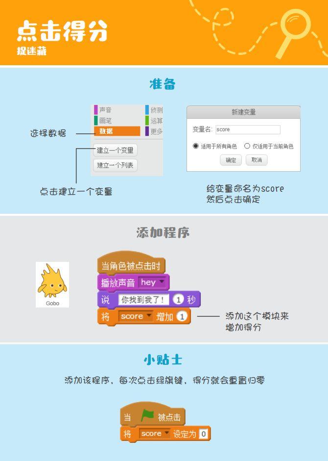 ▷Scratch课堂丨【编程趣味卡5】抓迷藏