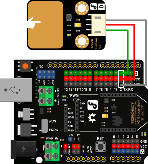 Arduino数字触摸传感器