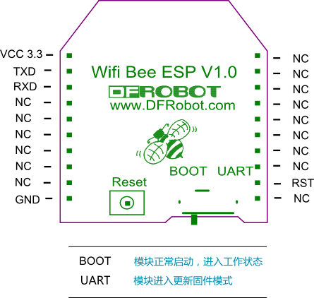 Arduino通讯模块-WiFi Bee-ESP8266 无线模块