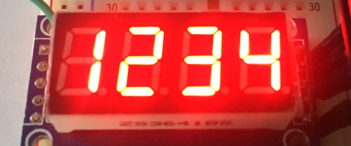 Arduino+两块74HC595 驱动四位数码管显示模块
