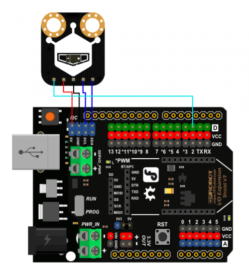 Arduino颜色传感器-颜色识别挥手传感器模块