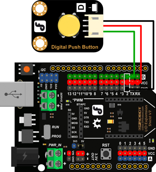 Arduino数字大按钮模块 V2