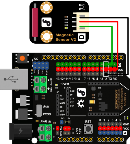 Arduino数字贴片磁感应传感器