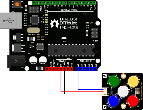 Arduino ADKeyboard 模拟5按键模块
