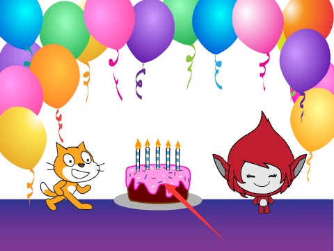 沐风老师详解Scratch 2.0中文帮助:制作生日贺卡 沐风老师详解Scratch 2.0中文帮助:制作生日贺卡