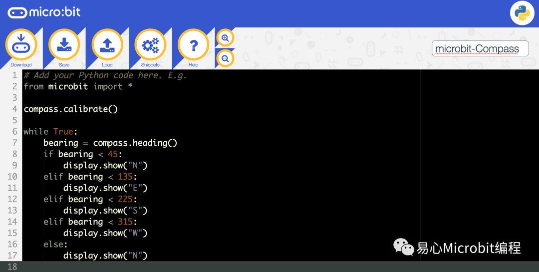 Python课程系列：Micro:bit指南针