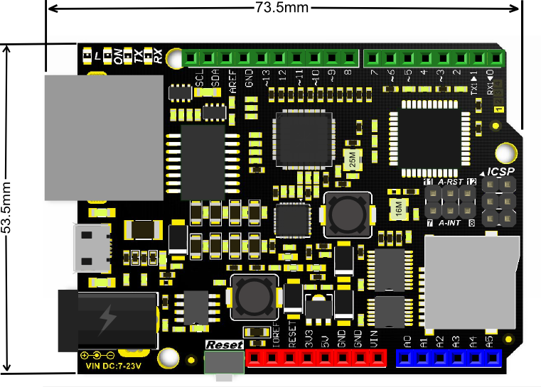 Arduino通讯模块-W5500 Ethernet with POE Mainboard