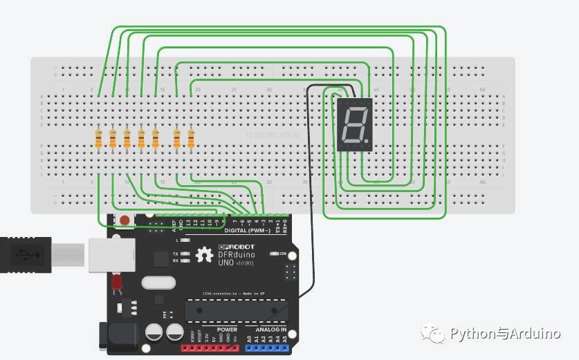 Arduino 七段数码管显示方法一